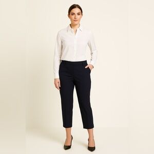 Liz Claiborne Navy Cropped Ankle Pants